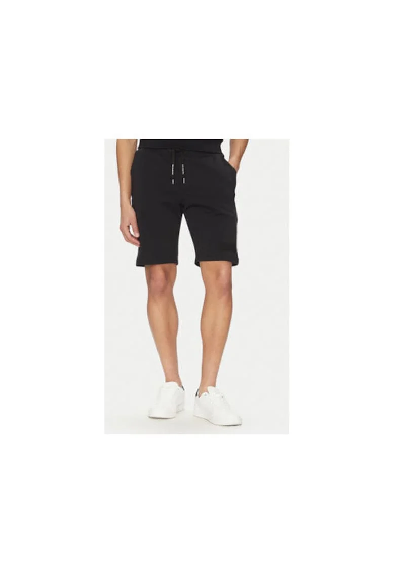 Pantaloni scurti sport barbati  25411850, Bumbac/Nylon, Negru, Negru
