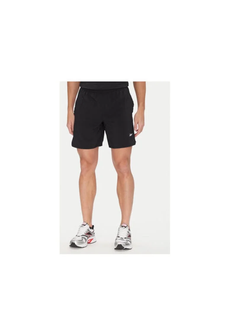 Pantaloni scurti sport barbati  112634, Poliester reciclat, Negru, Negru