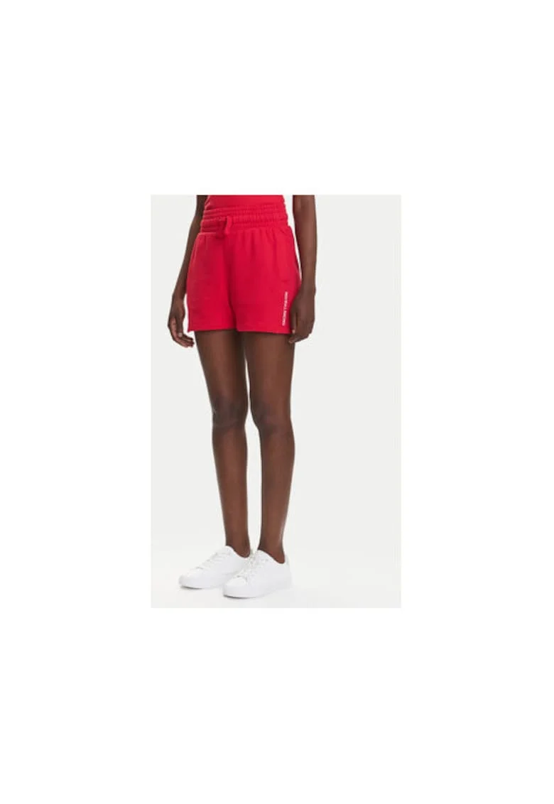 Pantaloni scurti sport dama  RL800008, Bumbac/Poliester, Rosu, Rosu