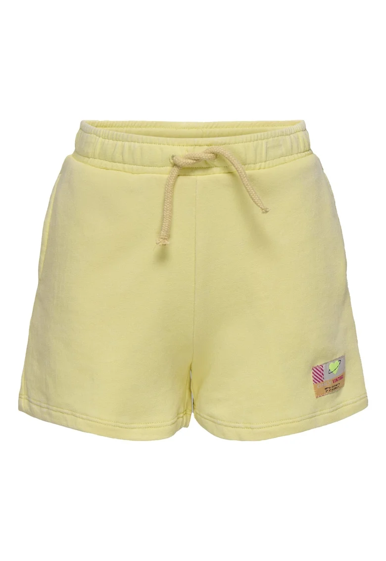 Pantaloni scurti sport fete  15347958, Bumbac organic/Poliester, Galben, Galben