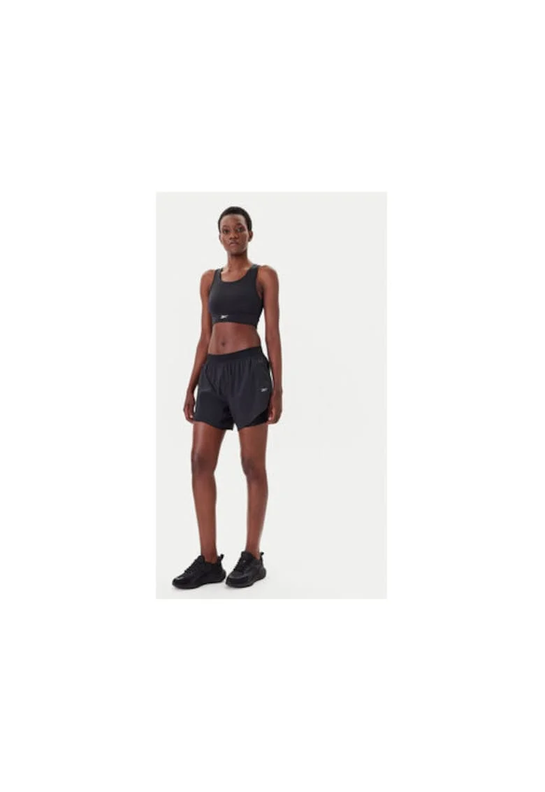 Pantaloni scurti sport dama  112518, Poliester reciclat, Negru, Negru