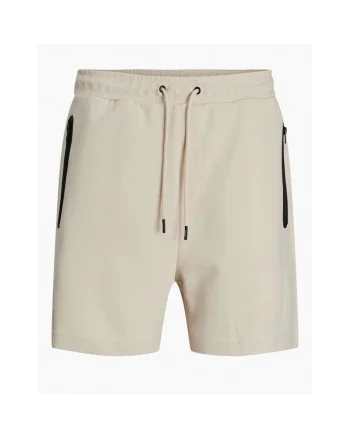 Pantaloni scurti sport barbati Jack Jones, 12273304, Poliester/Bumbac, Bej, Bej
