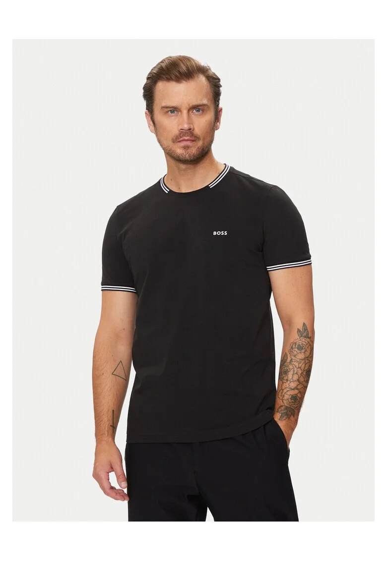 Tricou barbati  negru, bumbac,