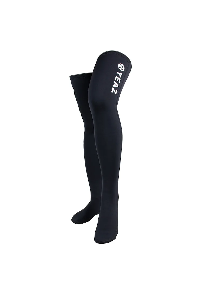 Sosete lungi peste genunchi, cu finisaj rezistent la apa Neostockings, Negru
