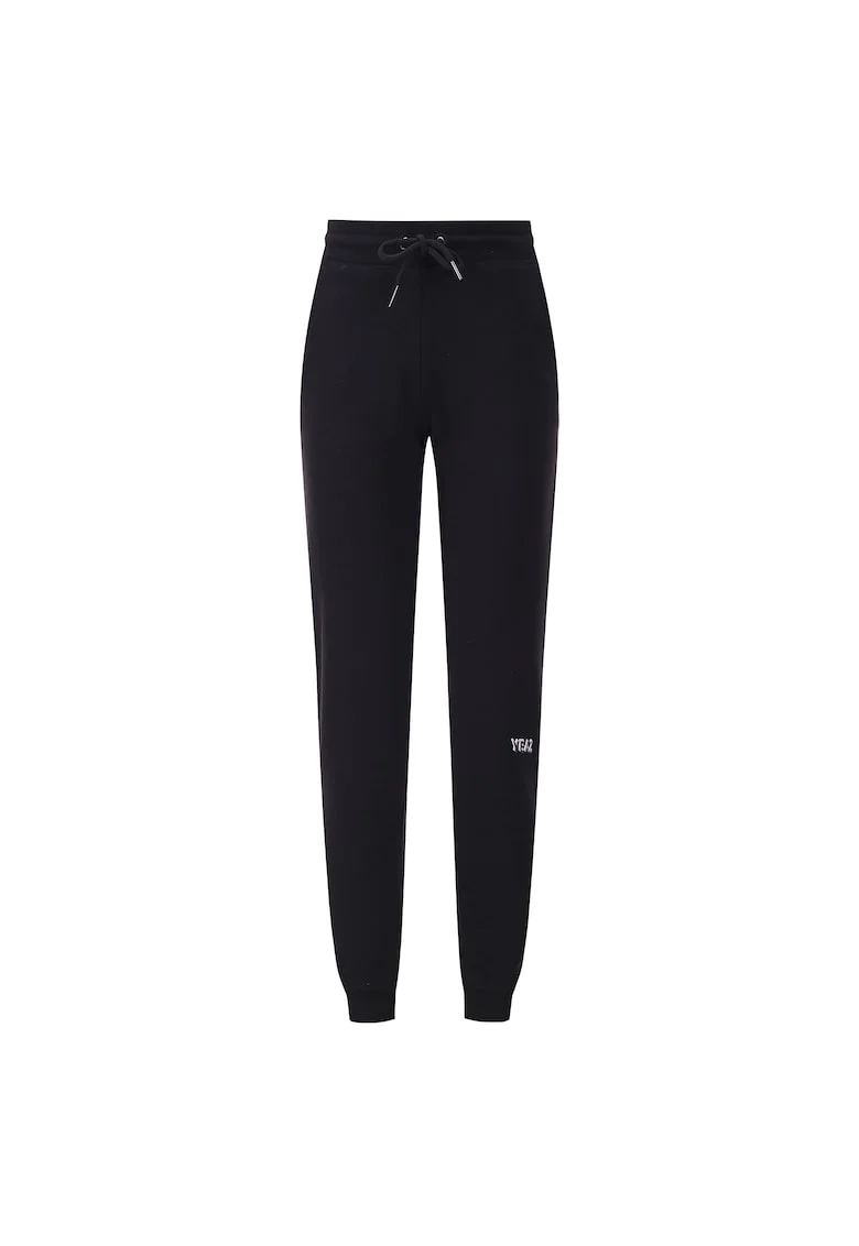 Pantaloni crop pentru fitness Chilax, Negru