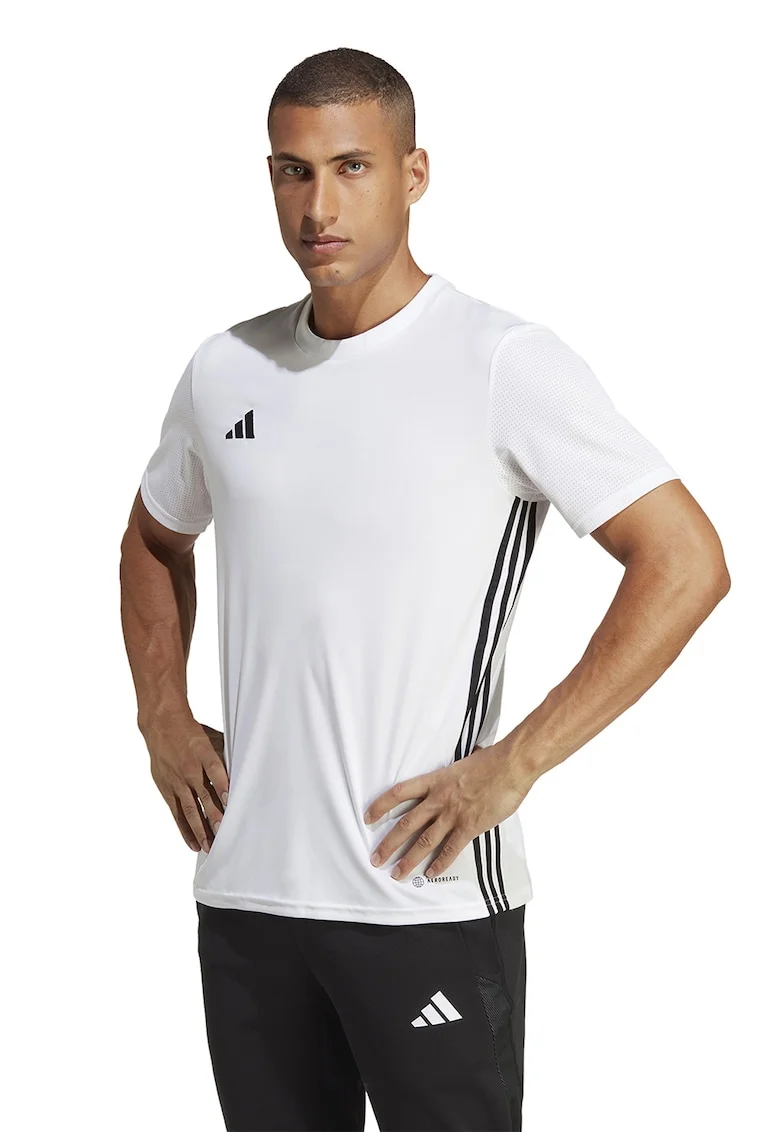 Tricou slim-fit pentru fotbal Tabela 23, Alb optic
