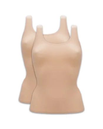 Set de topuri uni - 2 piese, Bej