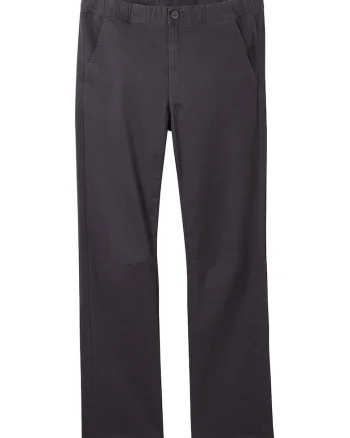 Pantaloni uni din amestec de bumbac, Gri antracit