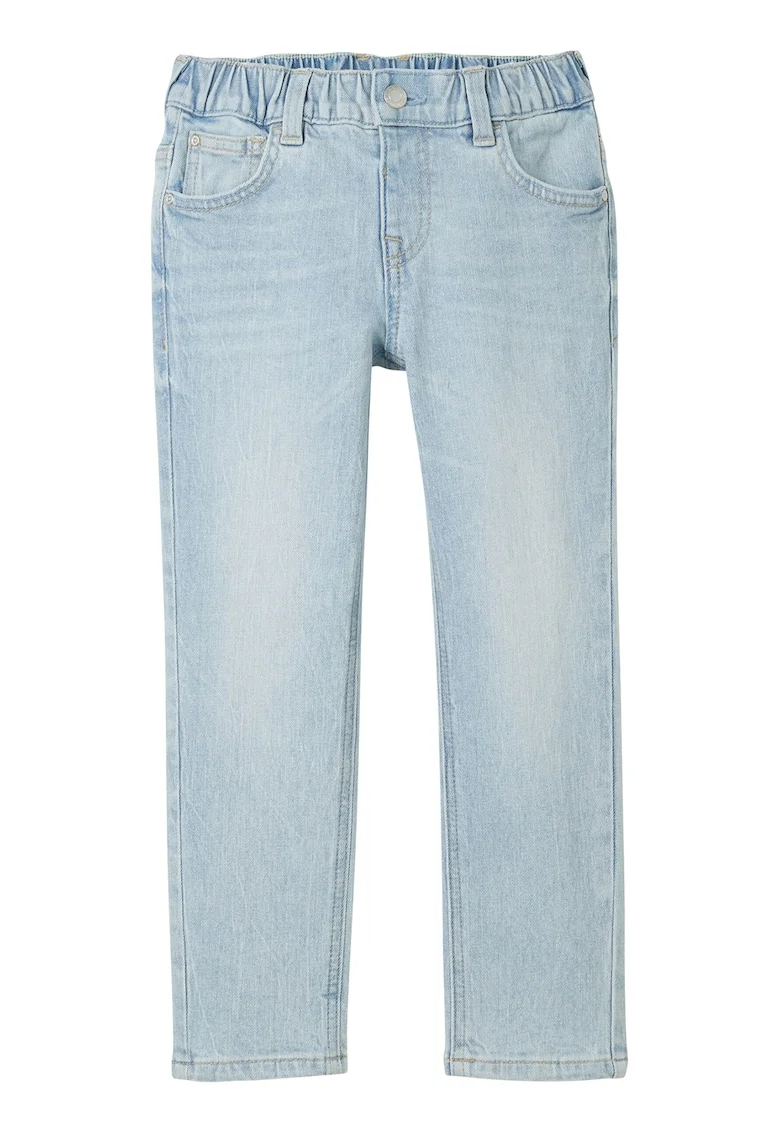 Blugi slim fit cu talie elastica, Albastru deschis