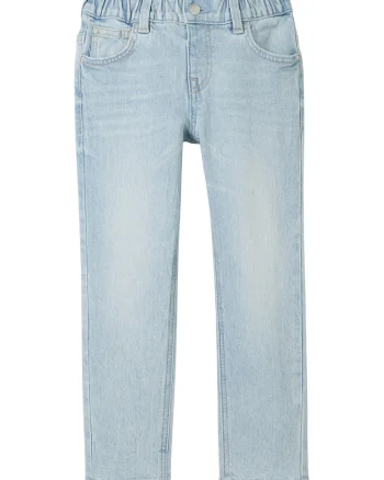 Blugi slim fit cu talie elastica, Albastru deschis