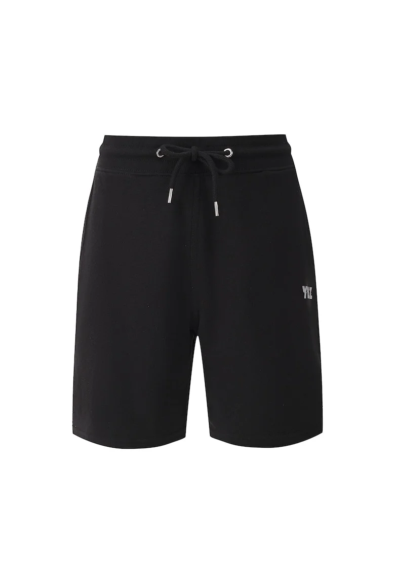 Bermude unisex cu snur de ajustare Chax, Negru