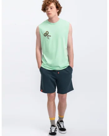 Top unisex cu imprimeu grafic, Verde menta