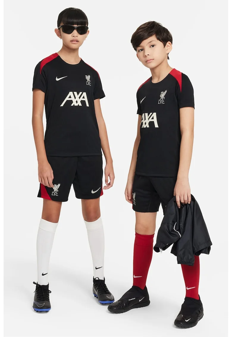 Tricou cu detalii logo si garnituri contrastante pentru fotbal LFC, Rosu/Negru