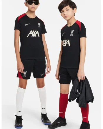 Tricou cu detalii logo si garnituri contrastante pentru fotbal LFC, Rosu/Negru