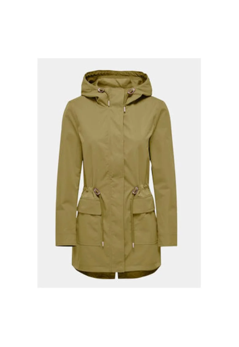 Geaca parka dama,  303391874, Poliester, Verde, Verde