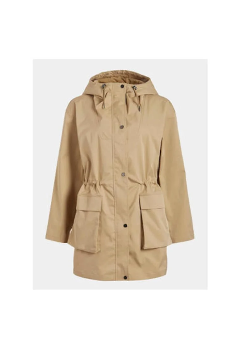 Geaca parka dama,  303499679, Poliester, Bej, Bej
