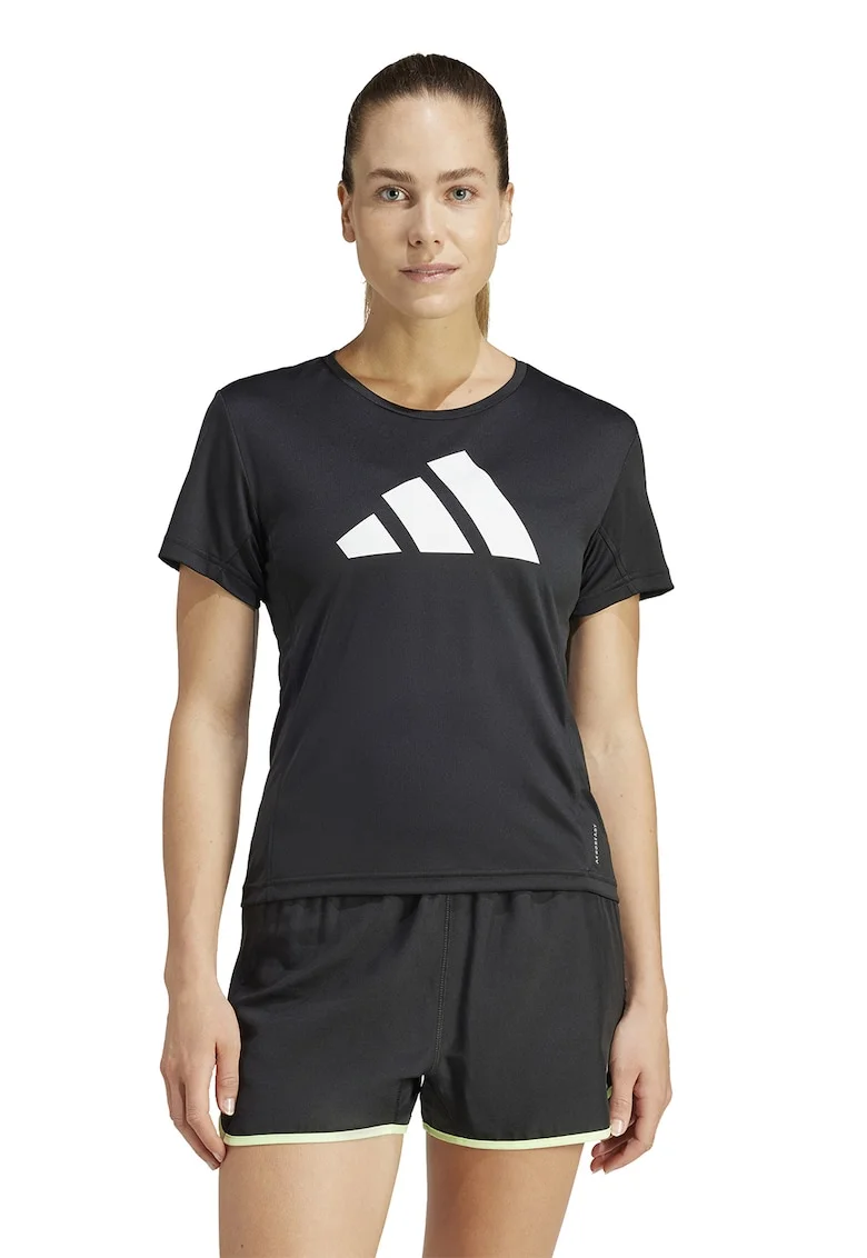 Tricou pentru alergare Run It, Alb/Negru