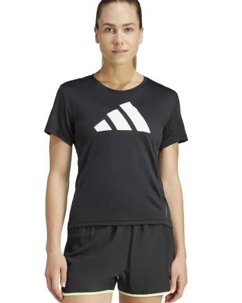 Tricou pentru alergare Run It, Alb/Negru