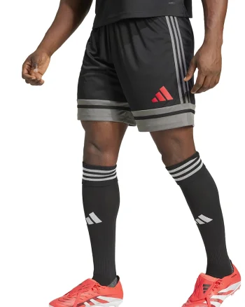 Pantaloni scurti pentru fotbal Squadra 25, Rosu/Negru/Gri