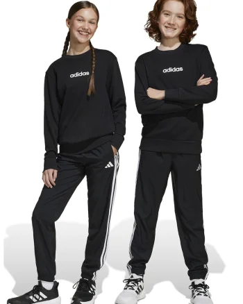 Pantaloni de trening cu logo, Alb/Negru