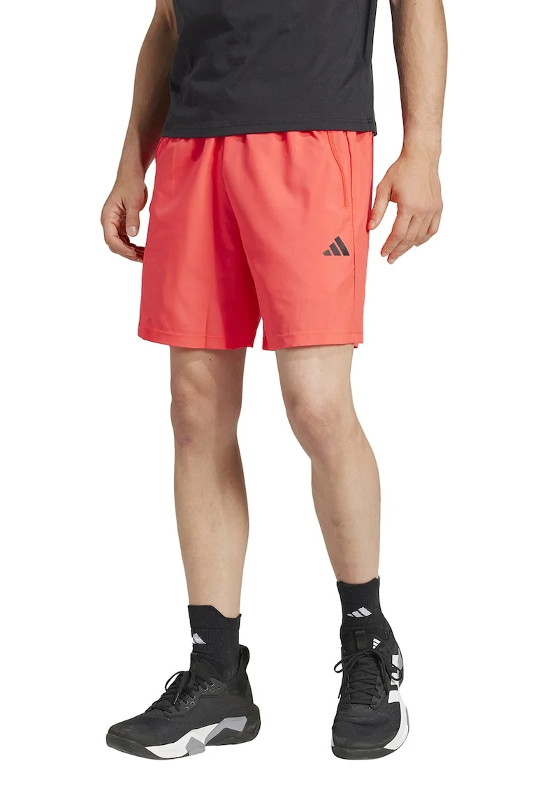 Pantaloni scurti cu talie ajustabila pentru antrenament, Portocaliu mandarina