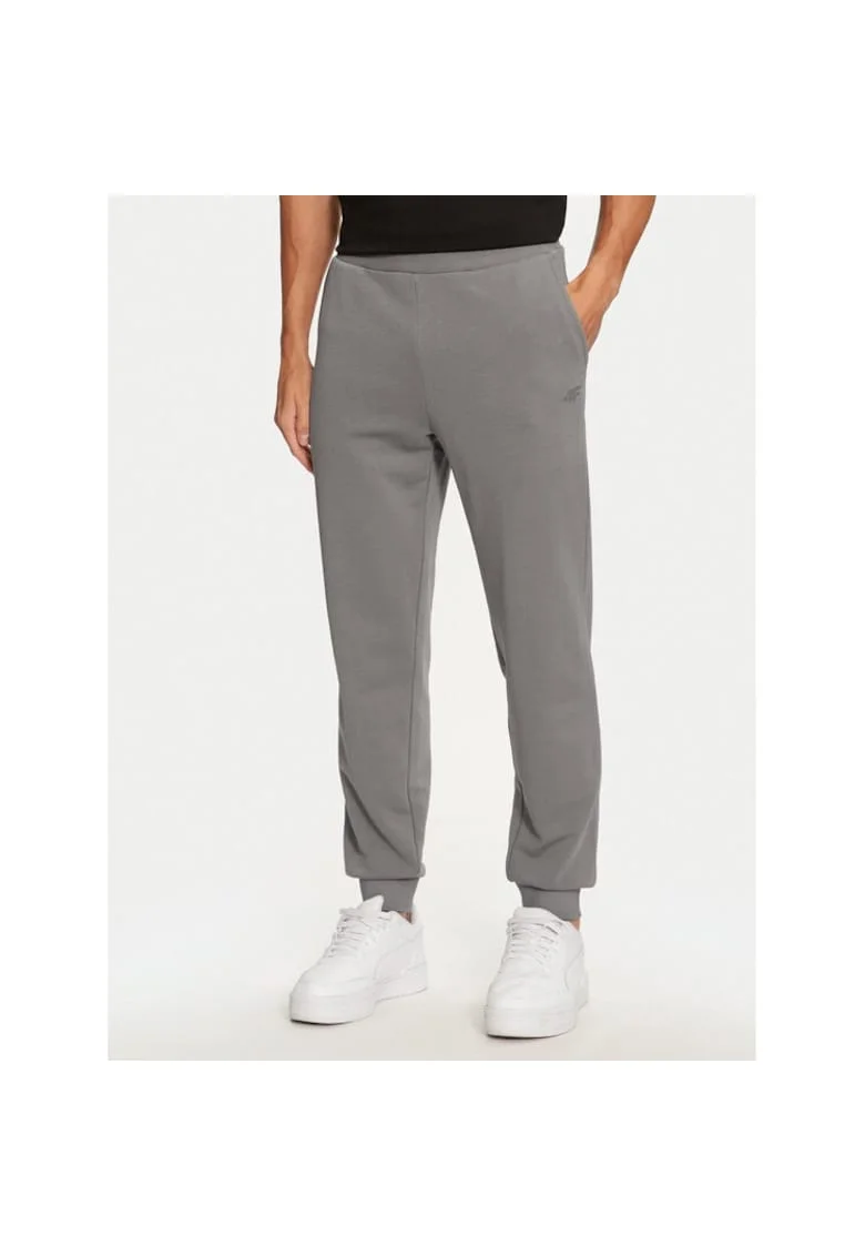 Pantaloni trening 4FWMM00TTROM0942 Gri Regular Fit, Bumbac