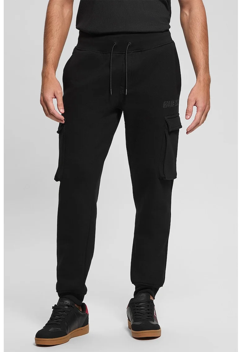 Pantaloni cargo de trening pentru antrenament, Negru