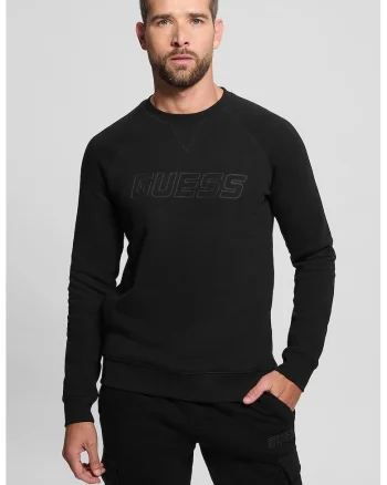 Bluza de trening cu decolteu la baza gatului, Negru