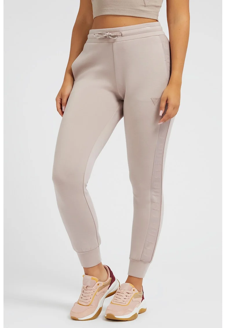 Pantaloni de trening cu talie ajustabila, Maro nisip