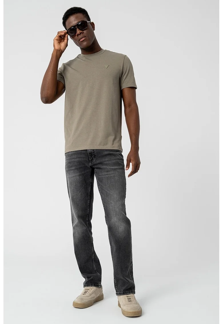 Tricou din amestec de modal, pentru fitness, Kaki