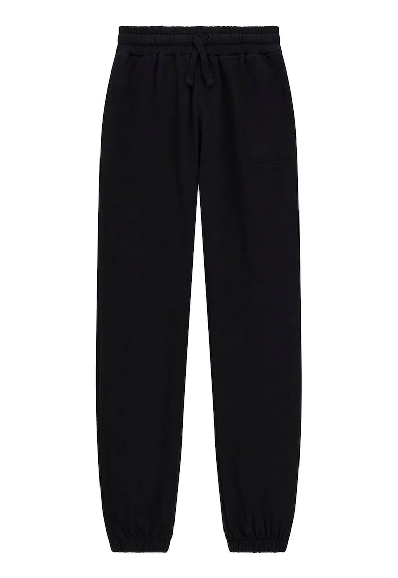 Pantaloni de trening din bumbac cu snur, Negru