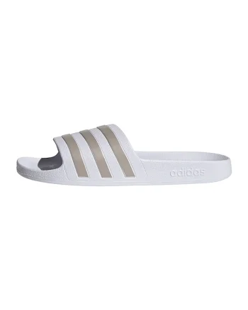 Papuci din cauciuc Adilette Aqua, Alb/Grej