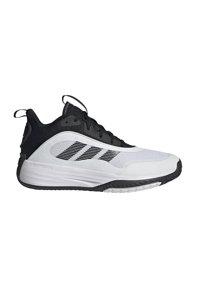 Pantofi cu insertii sintetice pentru baschet Own The Game, Alb/Negru
