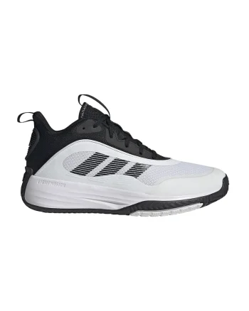 Pantofi cu insertii sintetice pentru baschet Own The Game, Alb/Negru