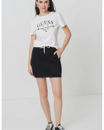 Tricou din bumbac cu logo, Negru/Alb murdar