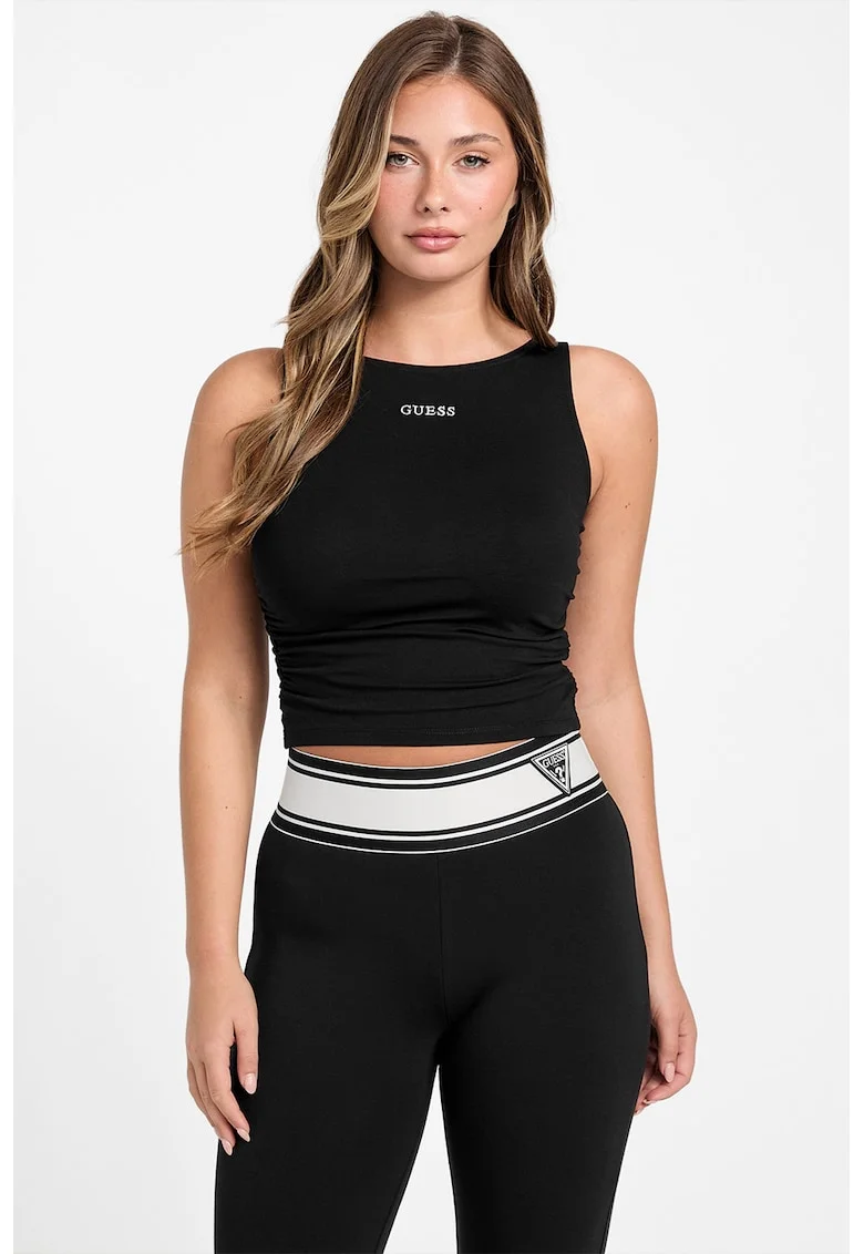 Top crop pentru fitness, Negru