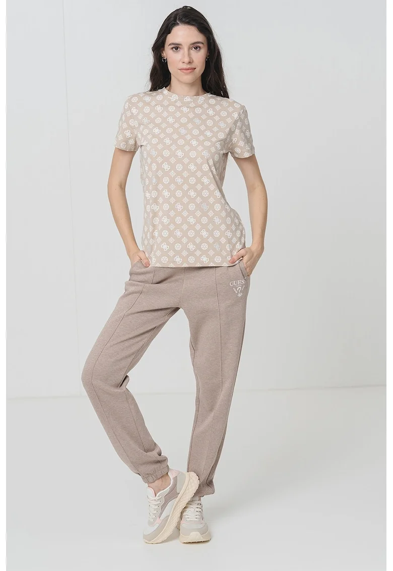 Tricou regular-fit din bumbac, Bej/Alb murdar
