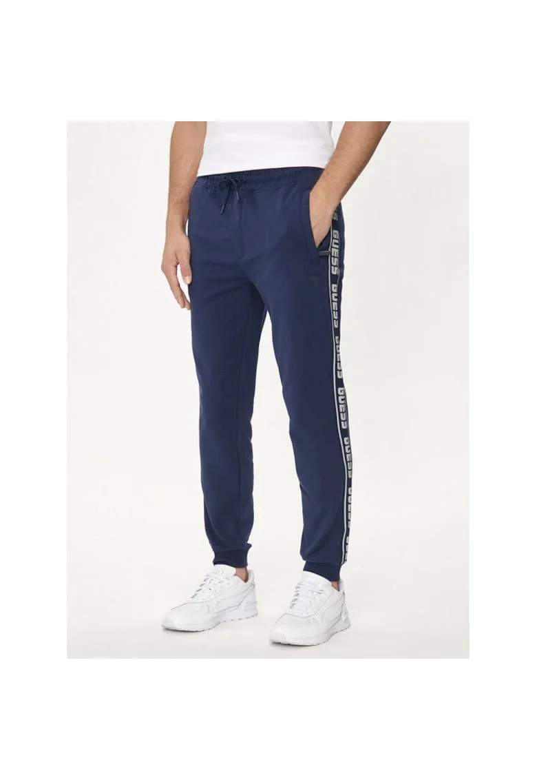 Pantaloni sport barbati,  776810, Bleumarin, Bumbac