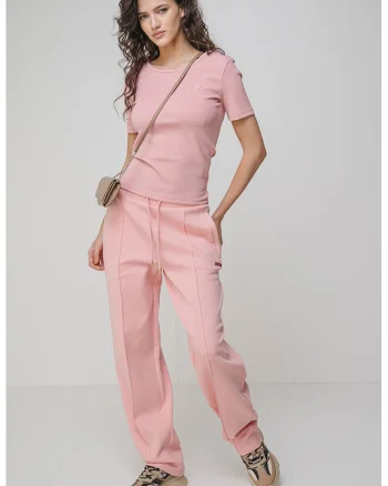 Tricou slim fit, pentru fitness, Roz pastel