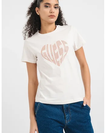 Tricou cu logo pentru fitness, Alb murdar