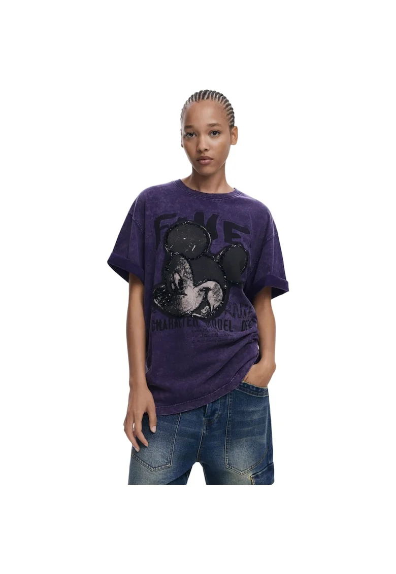 Tricou  Fugaz Mickey Loose 48988, Violet