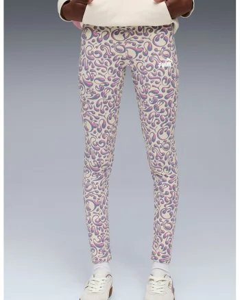 Colanti cu model grafic, Violet/Bej/Roz