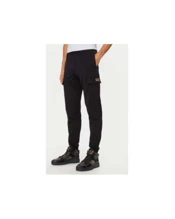 Pantaloni de trening barbati  Emporio Armani, 8NPP67 PJVRZ, Bumbac, Negru, Negru