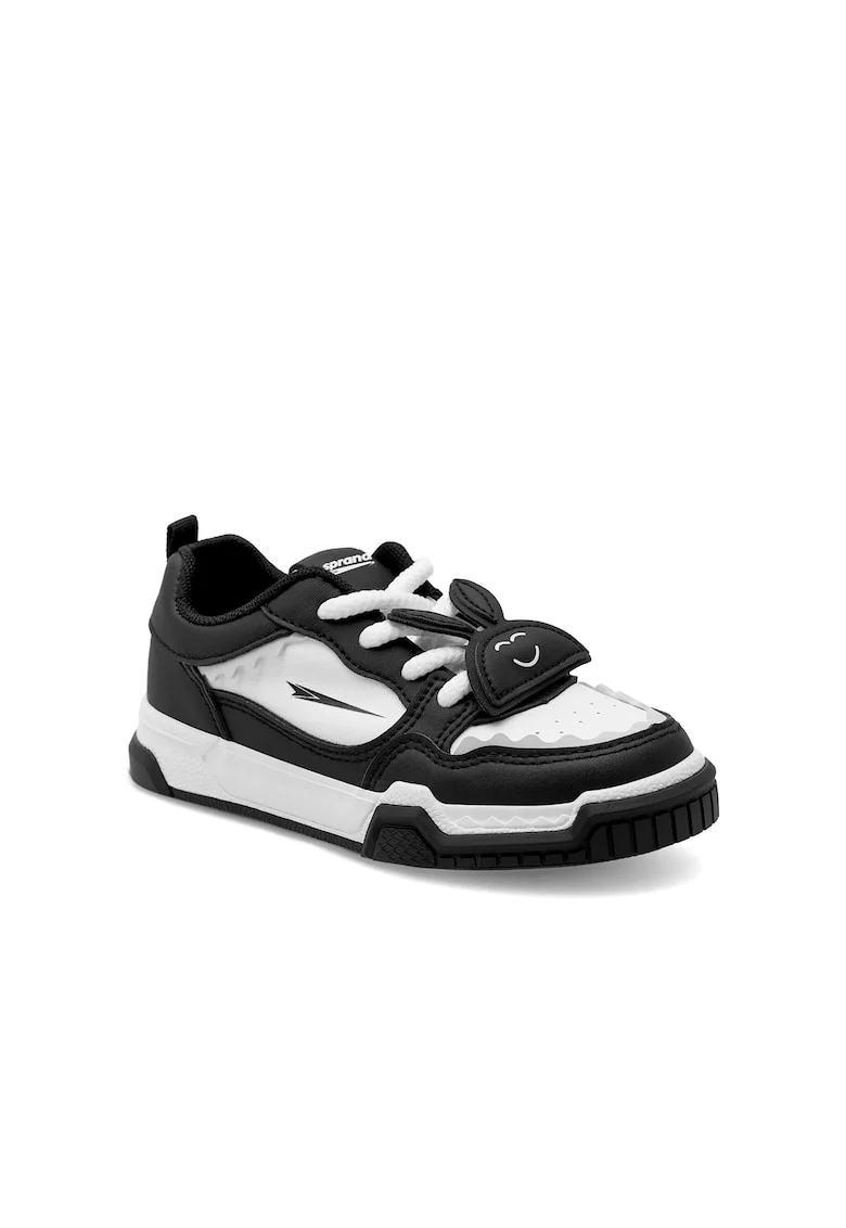 Pantofi sport copii,  558651, Piele ecologica, Negru