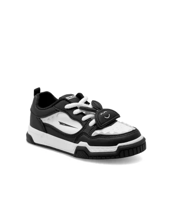 Pantofi sport copii,  558651, Piele ecologica, Negru