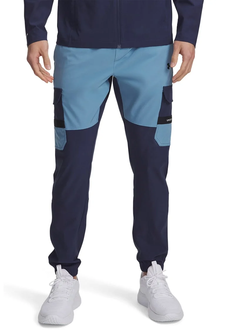 Pantaloni lejeri cu buzunare cu clapa Tech Utility, Albastru deschis/Bleumarin