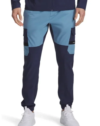 Pantaloni lejeri cu buzunare cu clapa Tech Utility, Albastru deschis/Bleumarin