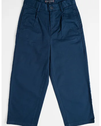 Pantaloni uni cu talie ajustabila, Albastru ultramarin