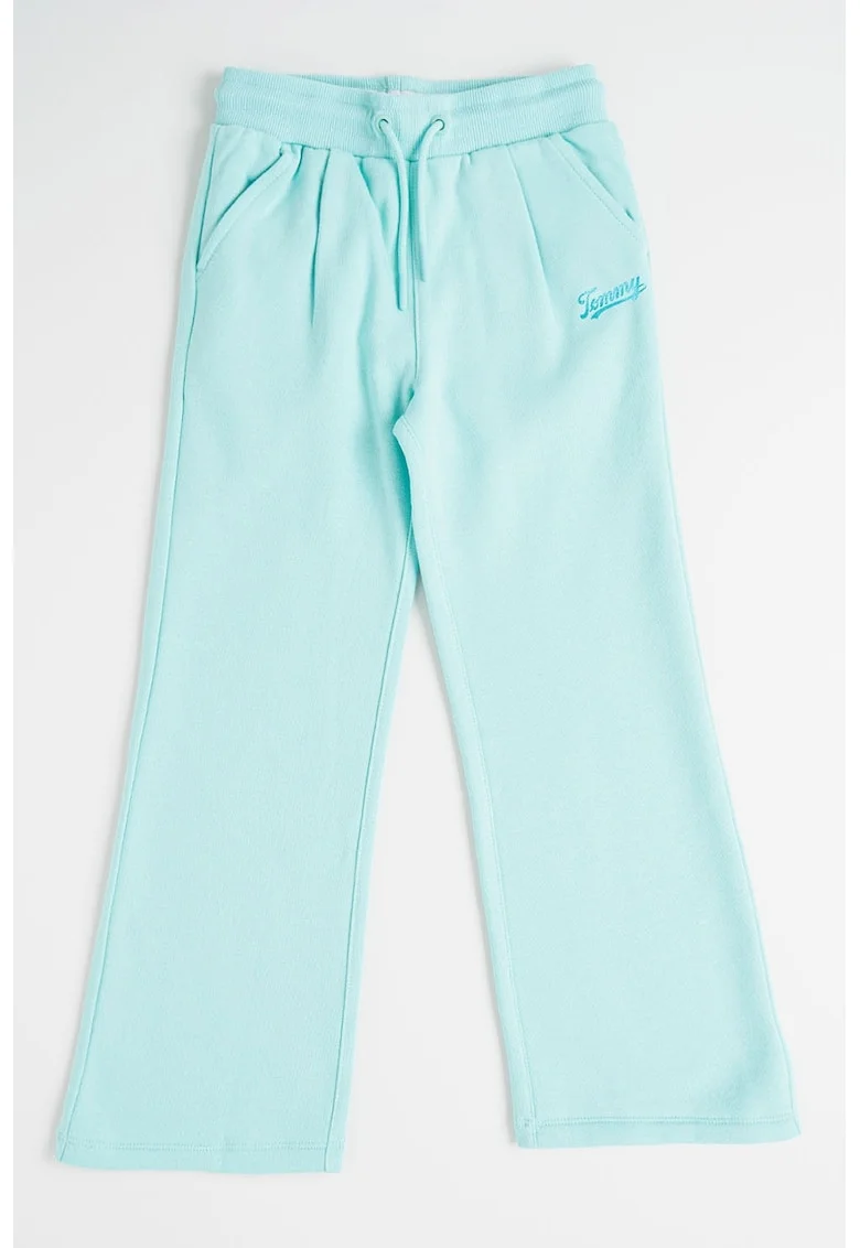 Pantaloni de trening cu buzunare laterale si snur, Verde menta