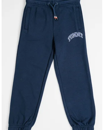 Pantaloni de trening cu imprimeu logo, Bleumarin